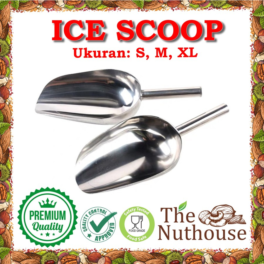 Stainless Steel Ice Cube Scoop / Shovel / Sendok Sekop Es Batu