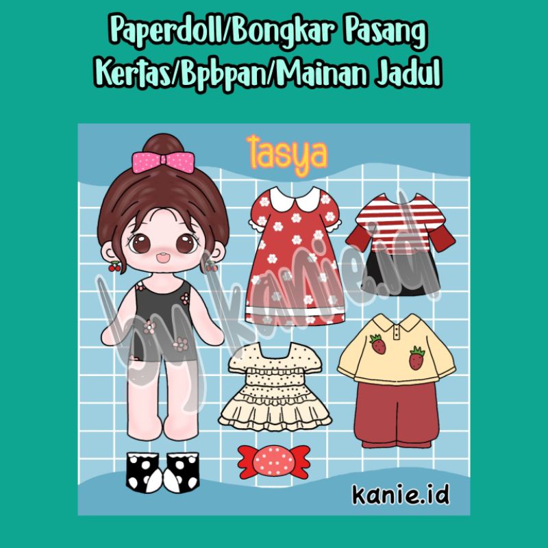 Mainan Bongkar Pasang Kertas/Bpbpan kekinian/Baju-bajuan