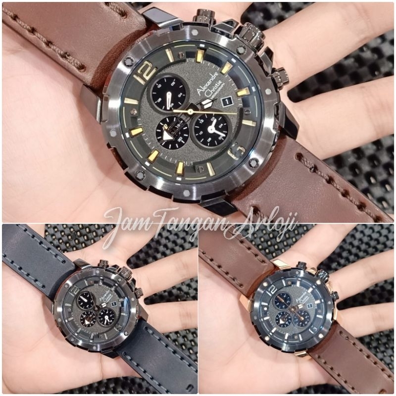 JAM TANGAN PRIA ALEXANDRE CHRISTIE 6410 MEN NEW AC6410 LEATHER ORIGINAL GARANSI RESMI