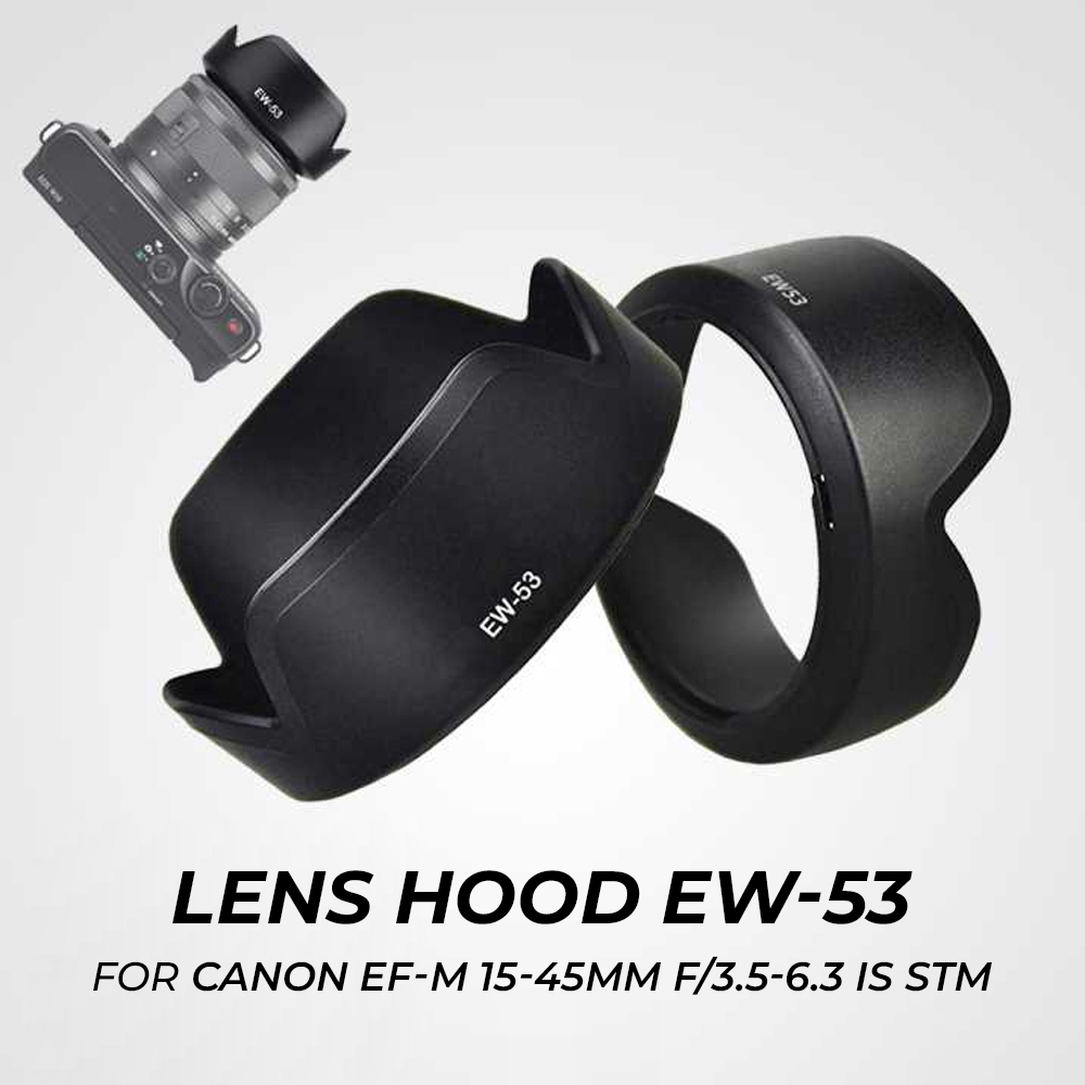 Lens Hood EW-53 for Canon EOS M10 EF-M 15-45mm F/3.5-6.3 IS STM - Black