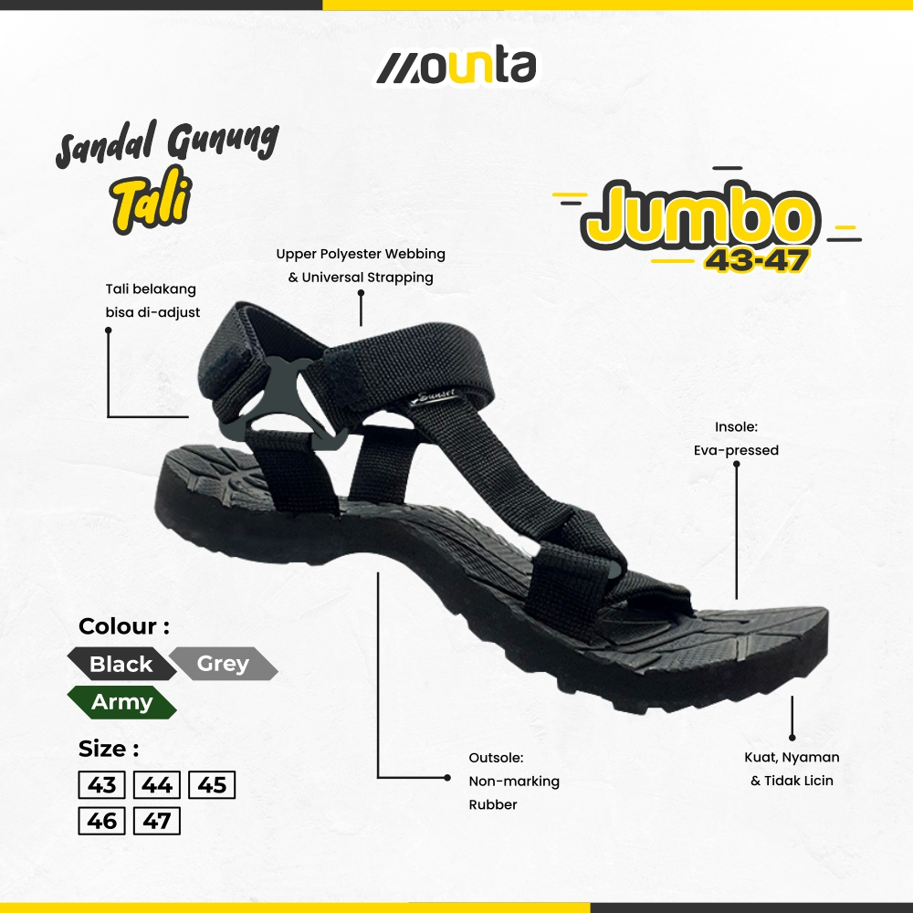 Sendal Gunung Big Size Sandal Jepit Gunung Pria Sendal Gunung  Sendal Pria Jumbo Sandal Pria Outdoor