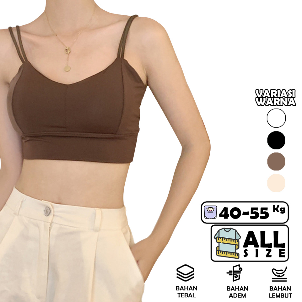 Bra 2 tali Dalaman Wanita BH Sport Crop Top Bikini YS6123 - JACKWEENIE