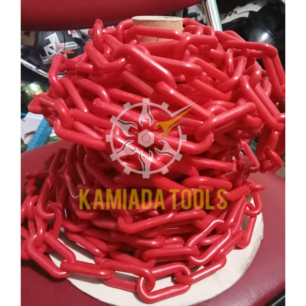 Rantai Plastik 8mm/Rantai PVC 8mm/Rantai Pembatas/Plastic Chain 8mm