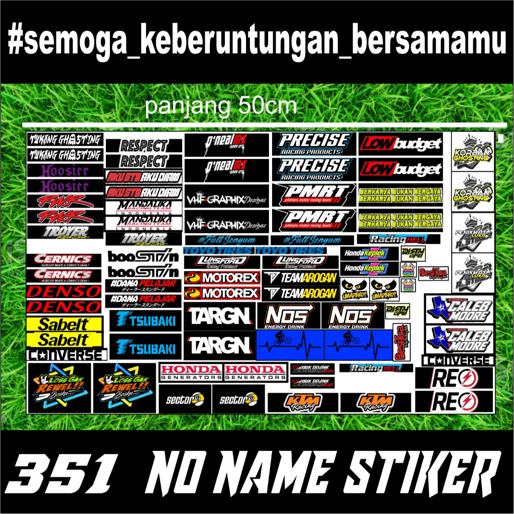 stiker stiker (p351) stiker racing / stiker baru / stiker motor / stiker sponsor