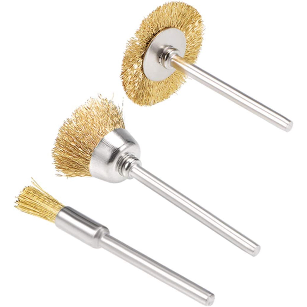 SIKAT KAWAT KUNINGAN MINI SET 3PC BRASS WIRE BRUSHES WHEEL