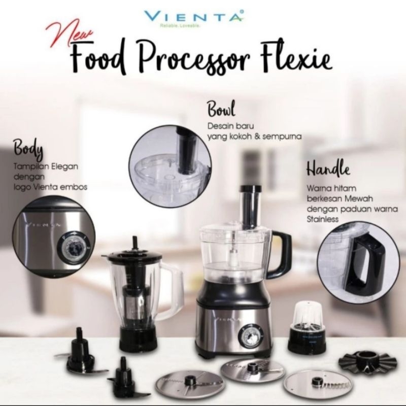 New Vienta Food Processing Processor Procesor FPF - V Flexie 1.5 1,5 1.5L 1,5L L Liter blender chopp