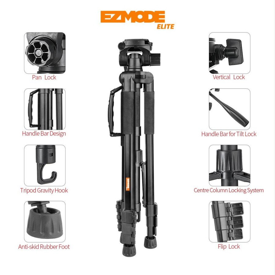 EZMODE Elite Tripod Aluminum with Monopod Mode Removable Center Column