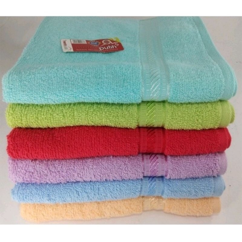 HANDUK MERAH PUTIH UK 70x30 / HANDUK SPORT POLOS KECIL / HANDUK MURAH