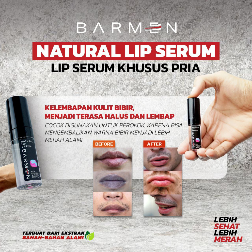 BARMEN Paket Complete Series - Lip Serum, Cleansing Wash, Acne Serum and Sunscreen Spray