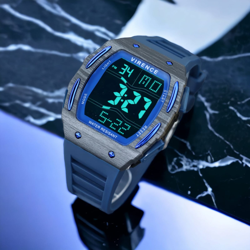 JAMINAN ORIGINAL✅Jam Tangan Digital VIRENCE VR302 Waterproof dan Berlampu
