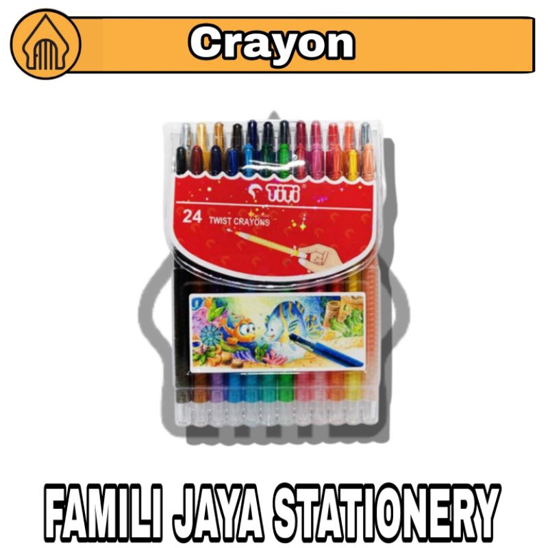 

Krayon Titi / Crayon Titi Putar / Krayon joyko Twist 24 Warna Titi