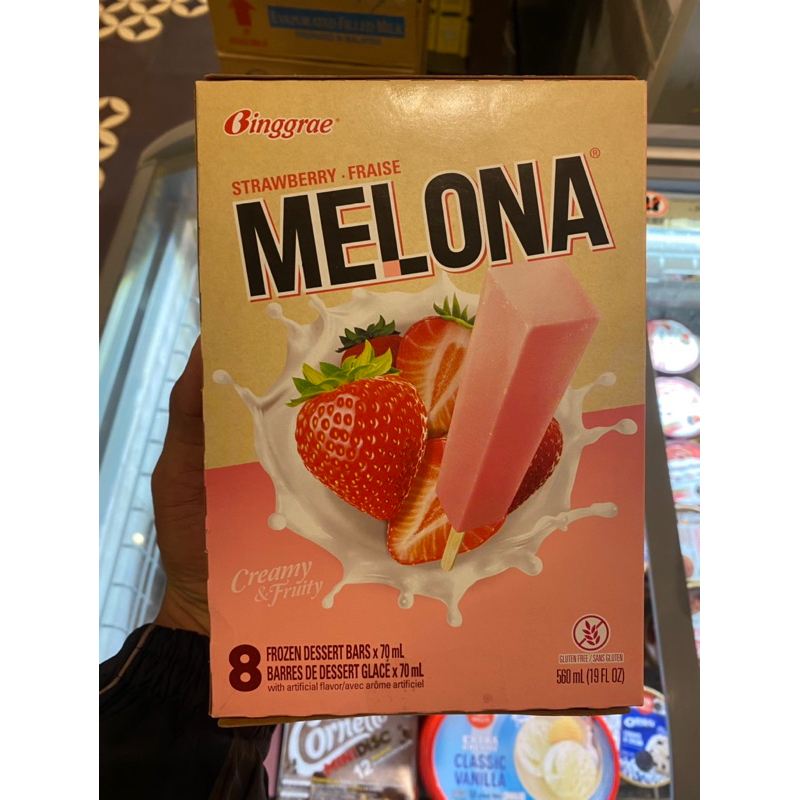 Es krim | Binggrae es krim melona rasa strawberry creamy &amp;fruit box