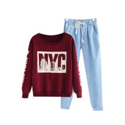 baju wanita setelan sweater maroon / setelan baju wanita sweater / setelan baju wanita konveksi warn