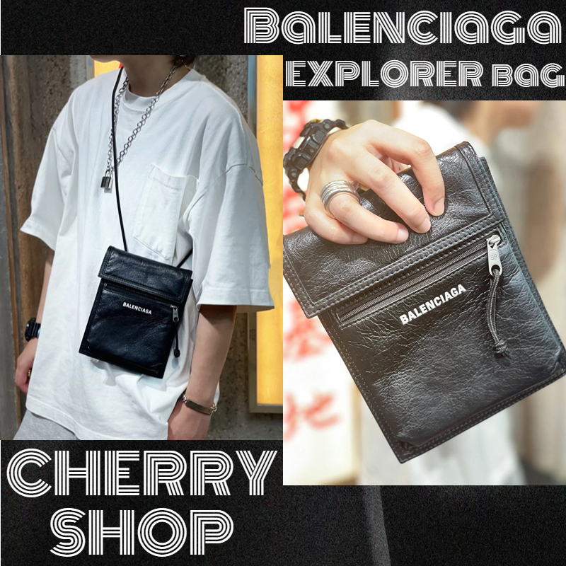 100% Balenciaga EXPLORER Small Shoulder Strap Clutch balenciaga mobile phone bag