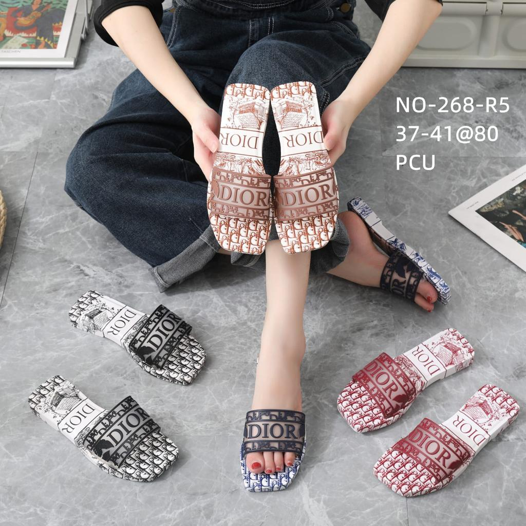 SANDAL SLOP WANITA 268-R5 SIZE 37-41 - SANDAL WANITA DII0RR BAHAN Jelly