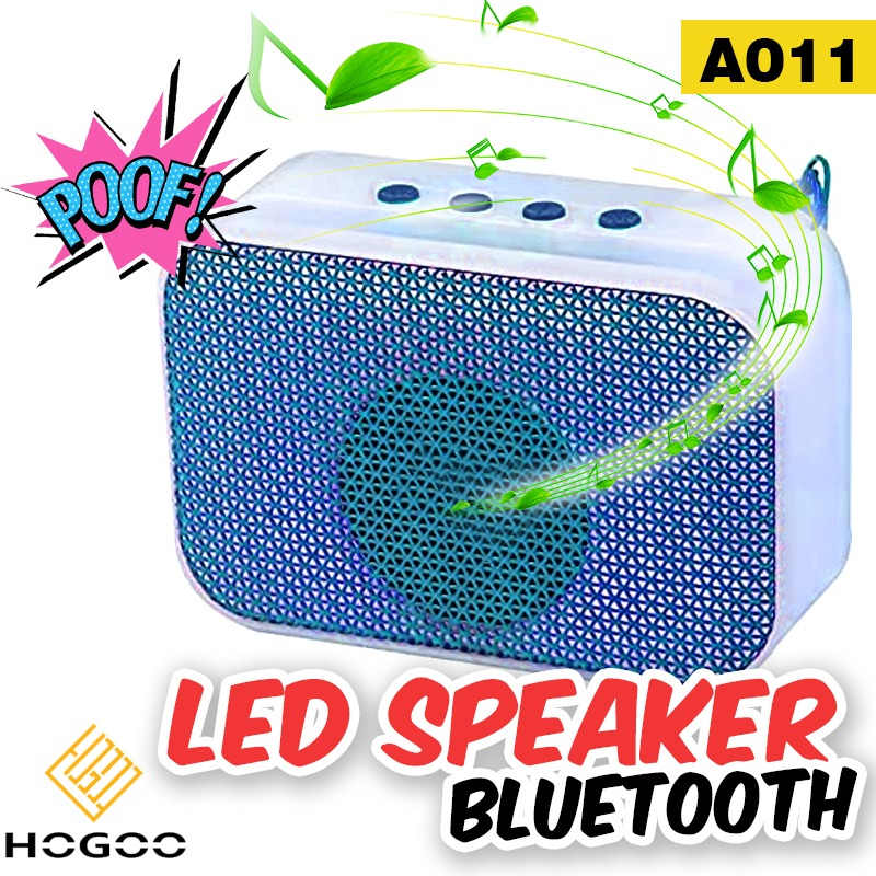 Speaker Bluetooth T5 Wireless Portable Speaker Mini / SPEAKER Bluetooth Mini LED Wireless Speaker A011 USB