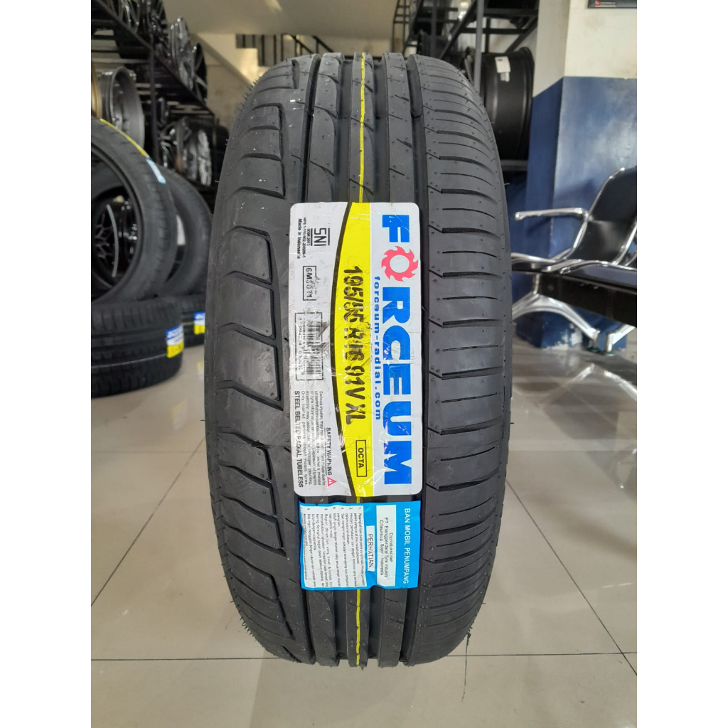 BAN MOBIL MURAH MERK FORCEUM 195 55 RING 16 OCTA BAN MOBIL TUBELES