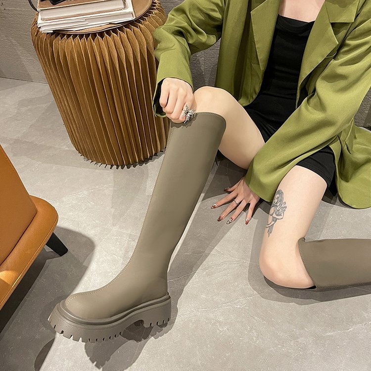 ✅PINKEY P221 Sepatu Boots Kulit Sintetis Panjang wanita Fashion Import Sepatu Bot Setinggi Lutut Wanita