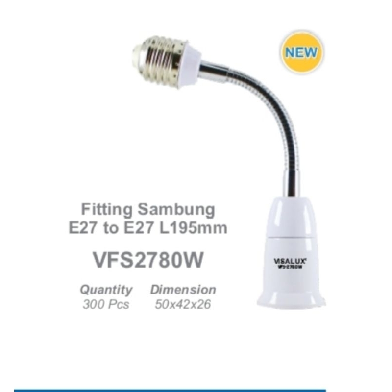 Fitting Sambung Flexible /fitting extension E27 to E27 merk visalux