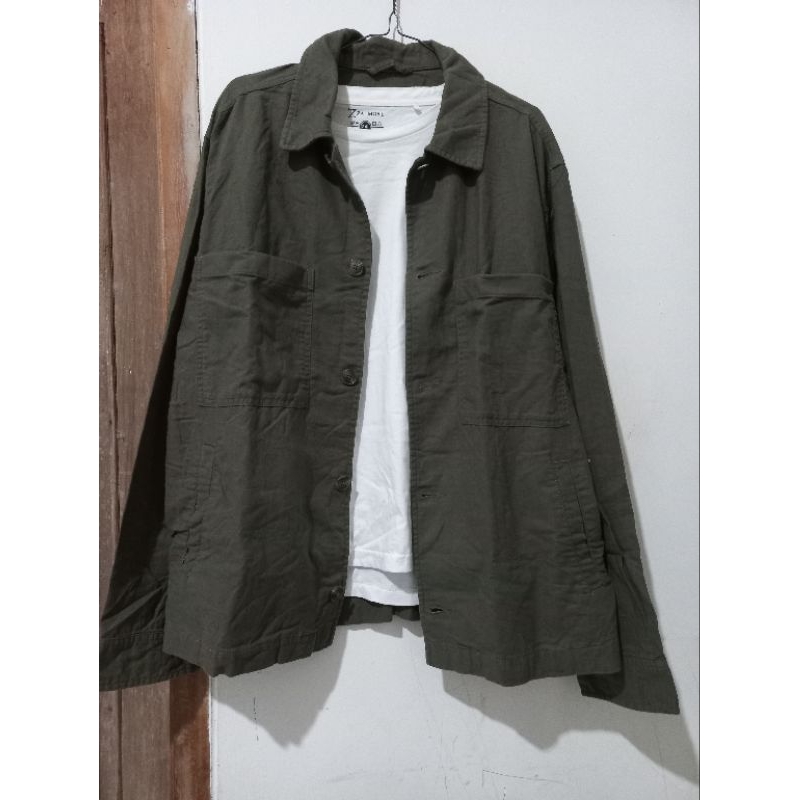 KEMEJA - JAKET - SPAO - OVERSIZE - ARMY