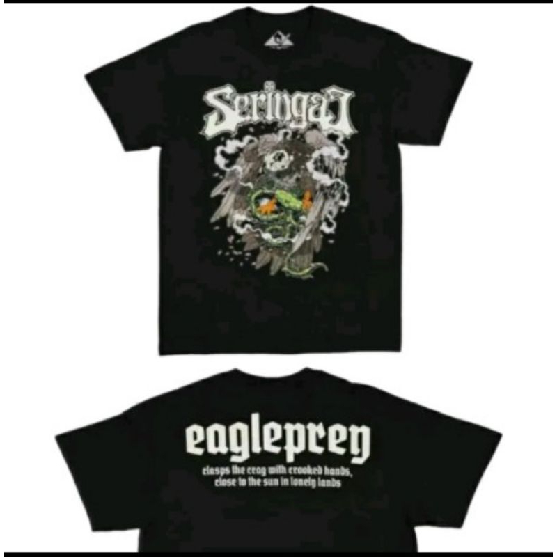 Kaos Seringai - Eagleprey - Tshirt Black Official Merch - All Size