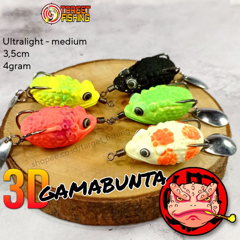 Soft Frog 3D Naruto UL 3.5cm 4gram Softfrog Blade Umpan Casting Gabus