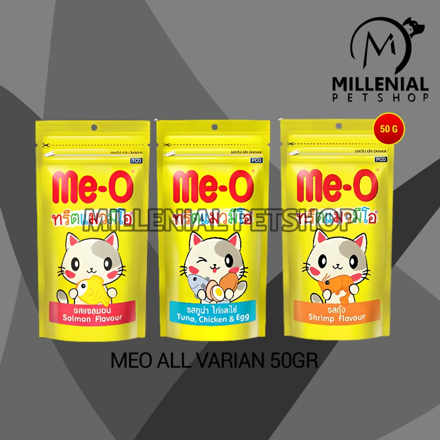 Snack Makanan Kucing Cat treat Meo Dry Food 50 Gram