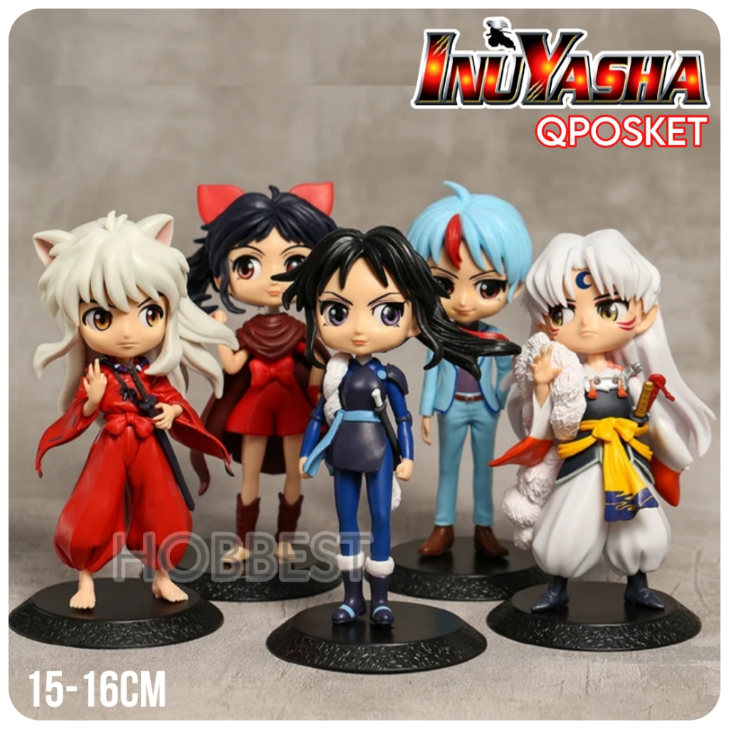 Q POSKET INUYASHA - Action Figure Miniatur Topper Kue Pajangan Qposket Sesshomaru Kagome Setsuna Tow