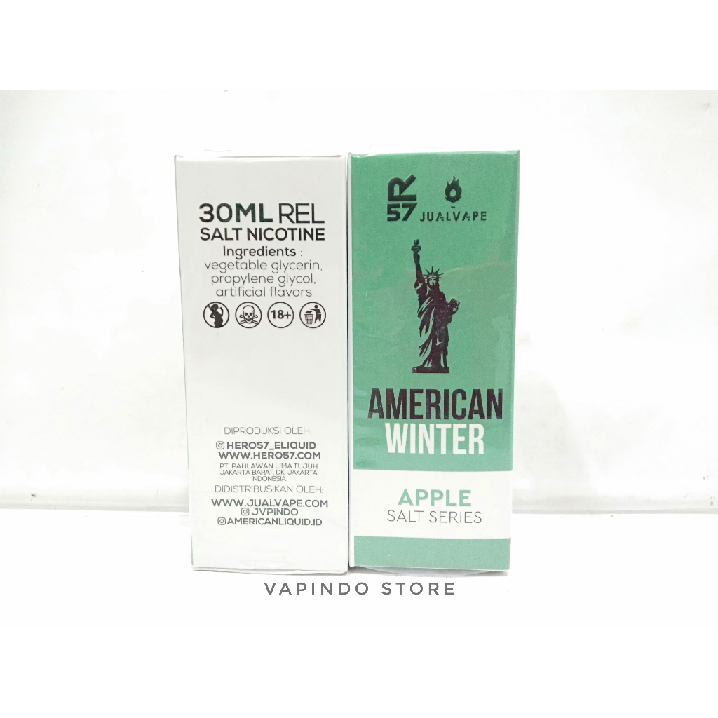 SALT AMERICAN WINTER APPLE SALTNIC 30ML BY HERO57 X JVPINDO