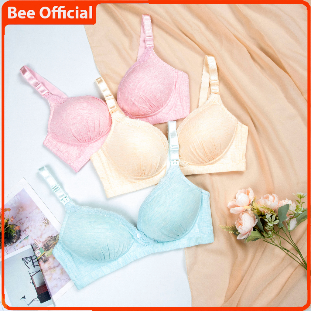 BEE - Bra Menyusui / Nursing Bra Tanpa Kawat Cup Besar Pakaian Dalam Ibu Menyusui AW1608