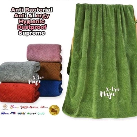 Handuk Mandi Quick Dry Microfiber Bulu 50x100 Premium Quality - PLAIN DOT