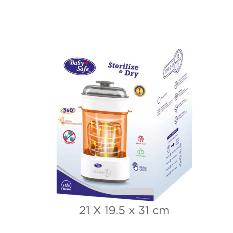 [FREE Bubblewrap] Baby Safe Sterilizer STE02 Steril Botol Dot Bayi Kukusan Makanan MPASI Bayi Penghangat Makanan Pengering Botol Susu