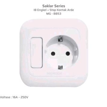 Morgen Saklar MG-8853 Engkel + Stop Kontak Arde / Colokan listrik tanam SNI