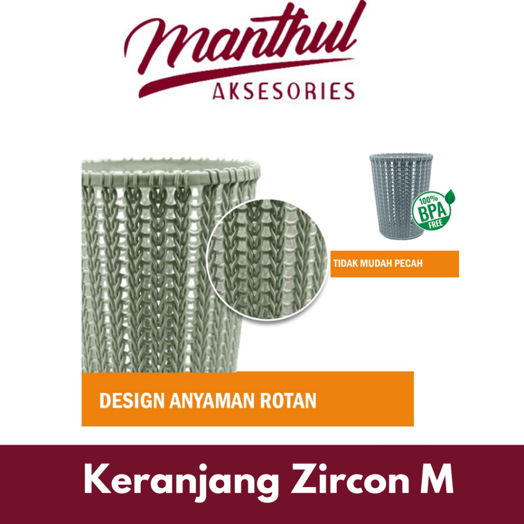 Keranjang Zircon M Keranjang Serbaguna Tempat Penyimpanan Model Rotan