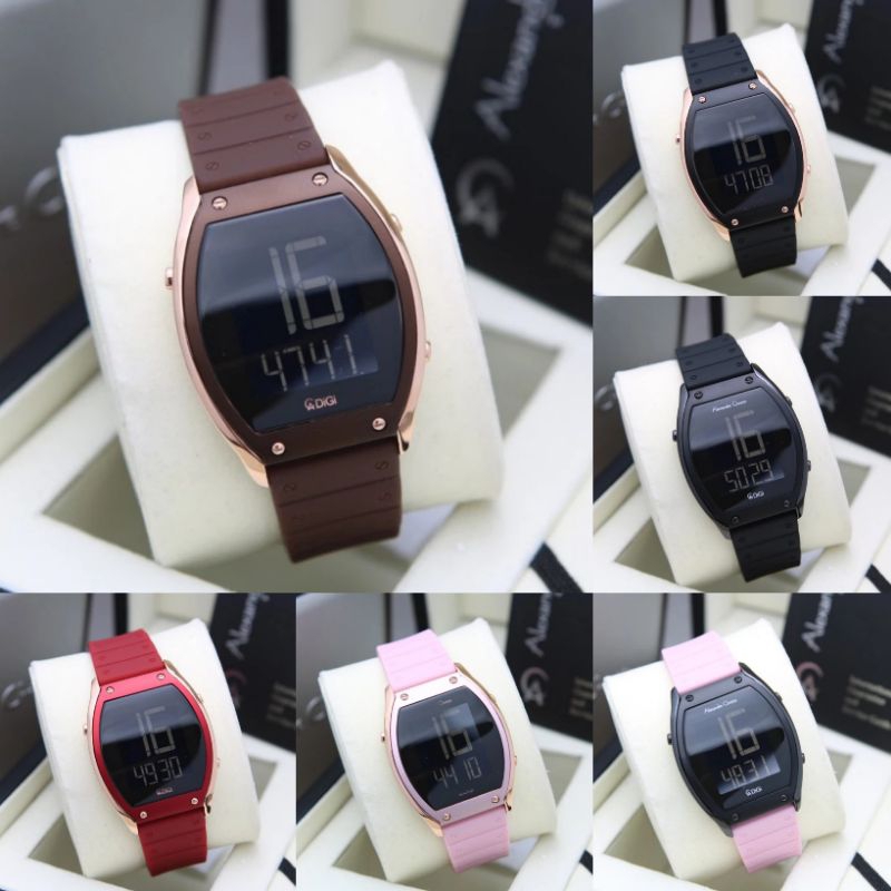 Jam Tangan Original Wanita Alexandre Christie AC 9383 Digital - Tali Rubber