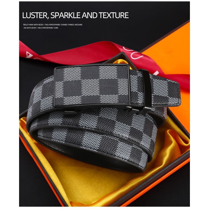 Ikat Pingang Pria Fashion Gesper Rel Otomatis Model Sabuk Motif S072