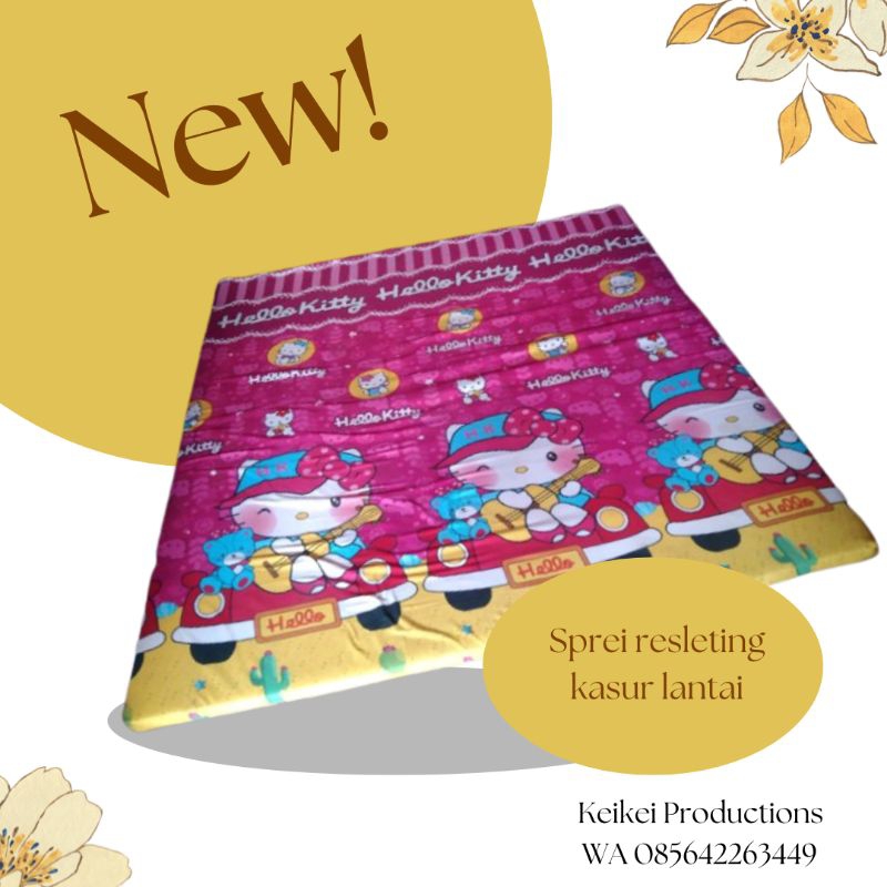 Sprei resleting kasur lantai/sprei kasur palembang