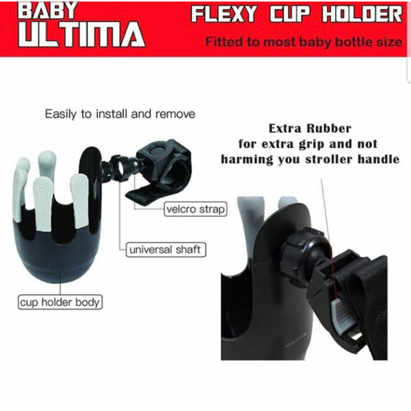 Ultima Flexi Cup holder Tempat Gelas / Botol Stroller