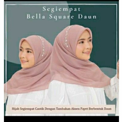 HIJAB BELLA SQUARE SWAROVSKI PREMIUM/SEGI EMPAT BELLA SQUARE