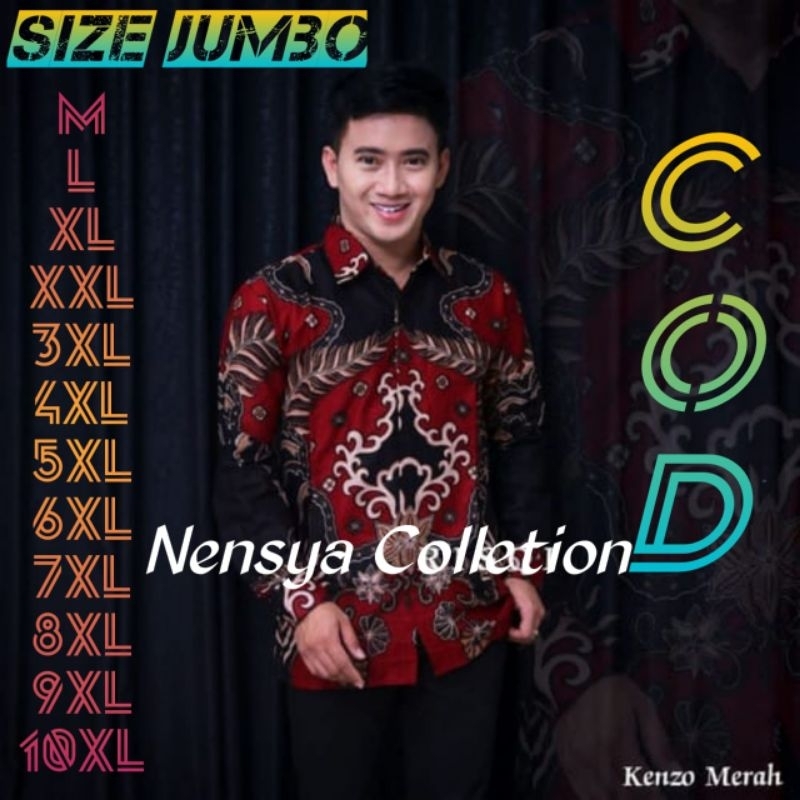 KEMEJA BATIK JUMBO LENGAN PANJANG