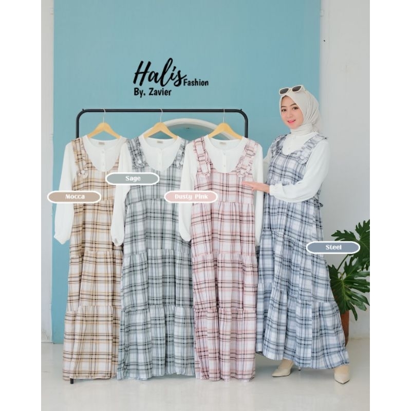 Gamis Halis Fashion Katun rayon ziper by Zavier