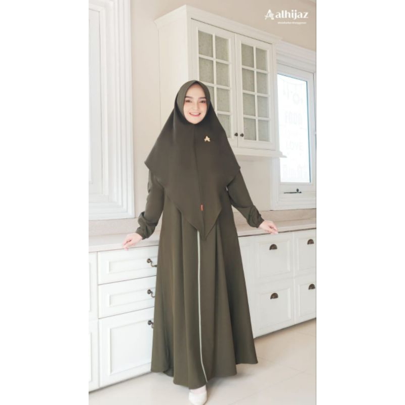 KHAIRA GAMIS SET ORI ALHIJAZ/KHAIRA SET KHIMAR