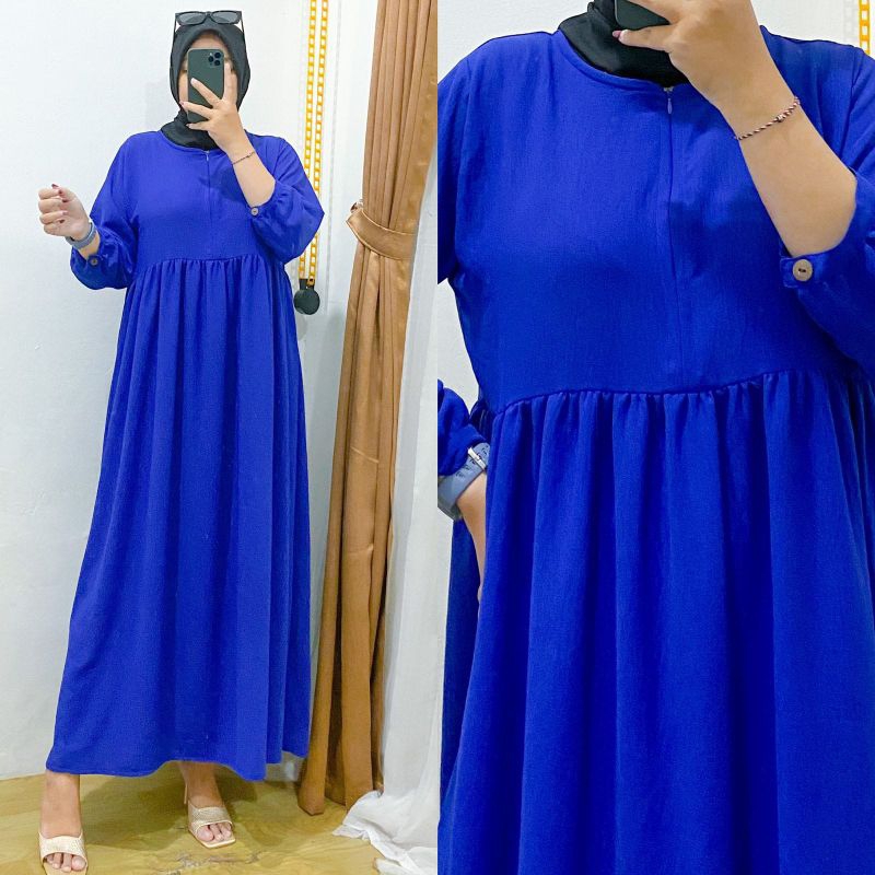 Gamis midi crinkle