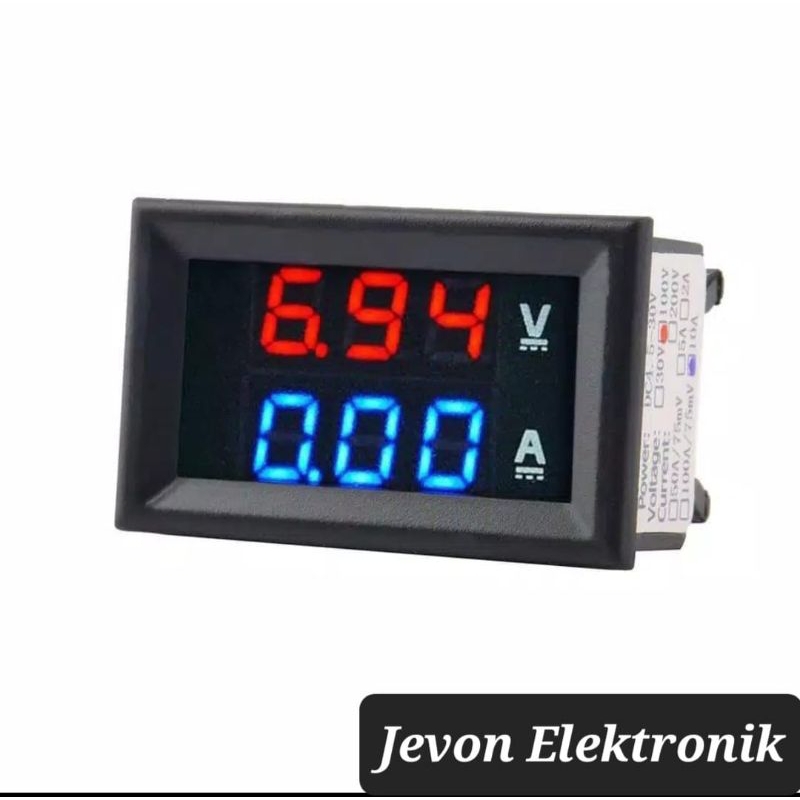 Dual Volt Meter 10A Digital DC LED Display Voltmeter 10 A Ampere 0-100 V