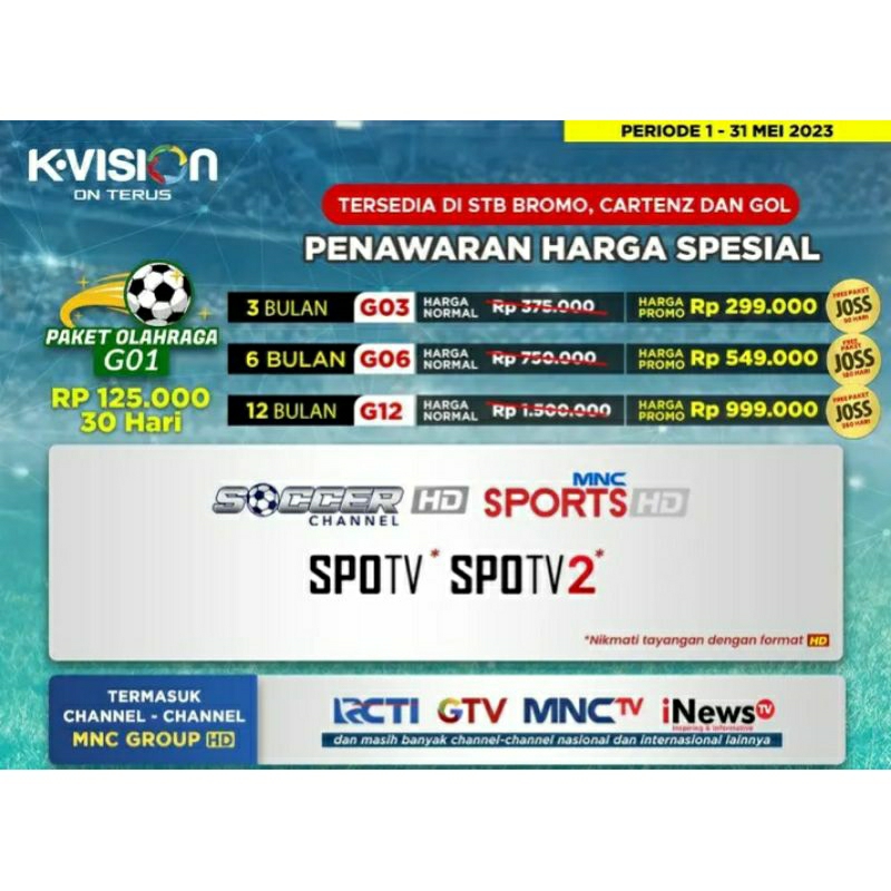 Paket Kvision OLAHRAGA 30 Hari