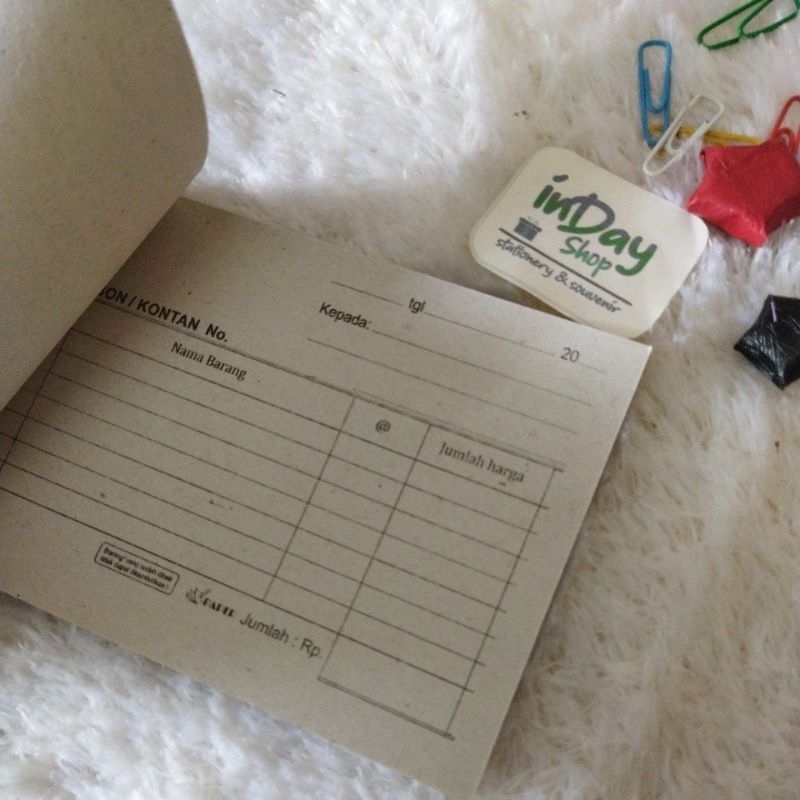Faktur Bon/Nota Kontan Kecil | INDAY SHOP