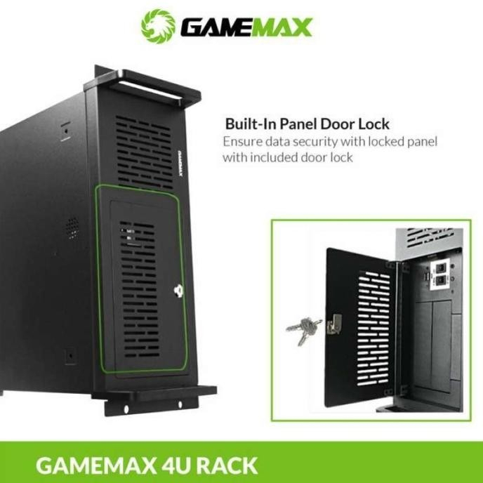 GAMEMAX SERVER CASE 4U METAL 19 RACK MOUNTABLE INDUSTRIAL STANDARD ATX