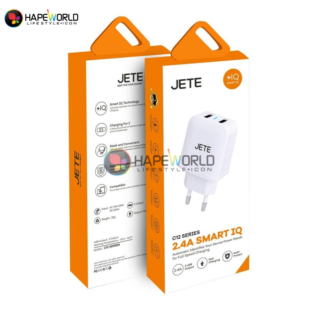 ADAPTER SMART IQ C12 2.4A - GARANSI RESMI