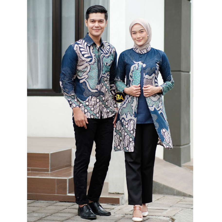 Atasan Tunik Bolero Batik Couple Kemeja Batik Pria Lengan Panjang Best Seller Kain Katun Batik Jumbo