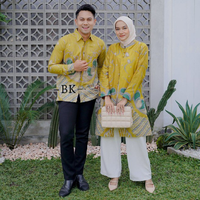 Atasan Tunik Bolero Batik Couple Kemeja Batik Pria Lengan Panjang Best Seller Kain Katun Batik Jumbo